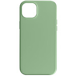 Avizar Coque pour iPhone 15 Plus Silicone Semi-rigide Finition Douce au Toucher Fine  Vert pâle