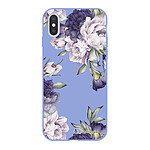 LaCoqueFrançaise Coque iPhone X/Xs Silicone Liquide Douce lilas Pivoines Violettes
