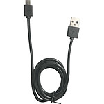 Muvit Câble Micro-USB vers USB 2.0 1A Spring Cable Charge et Synchronisation 1m Noir