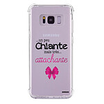 Evetane Coque Samsung Galaxy S8 Plus anti-choc souple angles renforcés transparente Motif Un peu chiante tres attachante