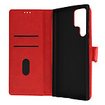 Avizar Housse pour Samsung Galaxy S22 Ultra Clapet Portefeuille Fonction Support Rouge