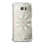 Evetane Coque Samsung Galaxy S7 anti-choc souple angles renforcés transparente Motif Mandala Turquoise