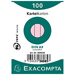 EXACOMPTA Paquet 100 fiches bristol A8 travers Rose x 48