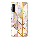 Evetane Coque Xiaomi Redmi Note 8 T 360 intégrale transparente Motif Marbre Rose Losange Tendance