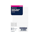 FILOFAX Recharge format Pocket paquet de 100 feuilles de notes lignées Blanc