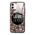 Evetane Coque iPhone 12 Mini Coque Soft Touch Glossy La Vie en Rose Design