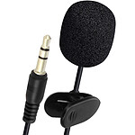 Avizar Micro-cravate Jack 3.5mm Enregistrement Audio Fixation à clip Cable 1.5m - Noir