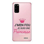 Evetane Coque Samsung Galaxy S20 360 intégrale transparente Motif Je suis une princesse Tendance