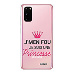 Evetane Coque Samsung Galaxy S20 360 intégrale transparente Motif Je suis une princesse Tendance