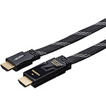 BigBen Connected Câble HDMI Ultra HD Flat Male/Male 3m Noir