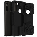 Avizar Coque Motorola Moto G8 Power Protection Bi-matière avec Béquille Support Noir