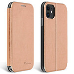 Avizar Étui Apple iPhone 11 Simili-Cuir Clapet Porte-carte Support Vidéo Rose gold