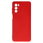 Avizar Coque pour Motorola Moto G62 5G Silicone Semi-rigide Finition Soft-touch Fine  Rouge