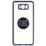 Avizar Coque pour Samsung Galaxy S8 Bi-matière Bague Métallique Support Vidéo  bleu