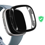 Avizar Coque Noire avec Protection Écran  pour Fitbit Versa 4 et Fitbit Sense 2