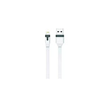 Muvit Câble Lightning vers USB-A 2.0 Tab Cable Charge et Synchronisation 2.4A 2m Blanc