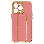 Avizar Coque pour iPhone 13 Pro Silicone flashy Béquille pliable Système magnétique  rose