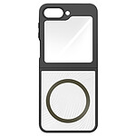 Dux Ducis Coque MagSafe pour Samsung Z Flip 5 Bi matières Film écran intégré  Noir