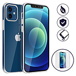 Avizar Coque iPhone 12 / 12 Pro Protection Arrière Rigide + Avant Souple Transparent