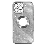 Avizar Coque pour iPhone 11 Pro Max Paillette Amovible Silicone Gel  Argent