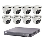 Hikvision - HIK-8DOM-THD-002 - Kit vidéo surveillance Turbo HD 8 caméras dôme
