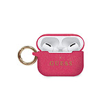 Guess Coque pour Airpods Pro Cover Ring en Silicone Rose