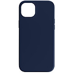 Avizar Coque pour iPhone 15 Plus Silicone Semi-rigide Finition Douce au Toucher Fine  Bleu nuit