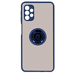 Avizar Coque Samsung Galaxy A32 5G Bi-matière Bague Métallique Fonction Support bleu