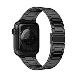 Avizar Bracelet pour Apple Watch 41mm et 40mm et 38 mm Maillons en Acier Inoxydable a Boucle Papillon  Noir