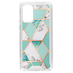 Avizar Coque Marbre pour Samsung Galaxy A32 Hybride avec Coins Renforcés turquoise et Blanc