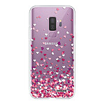 Evetane Coque Samsung Galaxy S9 Plus 360 intégrale transparente Motif Confettis De Coeur Tendance