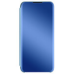 Avizar Étui Clear View Samsung Galaxy A22 5G Design Miroir Support Vidéo bleu
