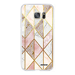 Evetane Coque Samsung Galaxy S7 360 intégrale transparente Motif Marbre Rose Losange Tendance