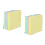 DELI Stick Up Notes adhésives repositionnables 76×76mm - 4×100 feuilles 4 couleurs pastel x 2