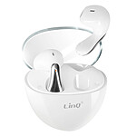 LinQ Écouteurs Bluetooth Intra-auriculaires Design Goutte D'eau et Boîtier Blanc