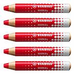 STABILO Crayon marqueur MARKdry - rouge x 5