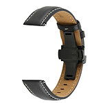 Avizar Bracelet pour Galaxy Watch 5 / 5 Pro / 4 Cuir véritable Boucle Papillon  Noir