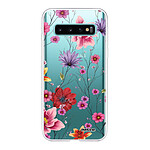 Evetane Coque Samsung Galaxy S10 360 intégrale transparente Motif Fleurs Multicolores Tendance