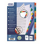 Elba Intercalaire Carton 170g -A à Z -20 positions- A4 -Onglet couleur renforcé Mylar