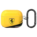 Ferrari Coque pour Airpods 3 Silicone Rigide Mousqueton Jaune