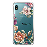 LaCoqueFrançaise Coque Samsung Galaxy A10 anti-choc souple angles renforcés transparente Motif Amour en fleurs