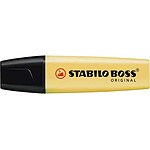 STABILO Surligneur BOSS ORIGINAL Pastel Pointe Biseautée 2-5 mm Jaune Pastel x 10