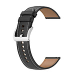Avizar Bracelet Cuir pour Galaxy Watch 3 45mm Huawei Watch GT3 GT2 46mm Noir