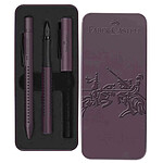 FABER-CASTELL Set de stylos GRIP Edition, berry