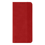 Avizar Housse Oukitel C19 Portefeuille Support Vidéo Fermeture Magnétique rouge