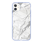 LaCoqueFrançaise Coque iPhone 11 Silicone Liquide Douce lilas Marbre gris
