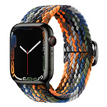 Avizar Bracelet pour Apple Watch 41mm et 40mm et 38 mm Nylon Tressé Ajustable par Boucle Métallique  camouflage orange
