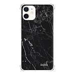 Evetane Coque iPhone 12 mini anti-choc souple angles renforcés transparente Motif Marbre noir