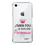Evetane Coque iPhone 7/8/ iPhone SE 2020 anti-choc souple angles renforcés transparente Motif Je suis une princesse