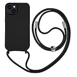 Avizar Coque Cordon pour iPhone 14 Semi-rigide Lanière Tour du Cou 80cm noir